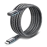 aceyoon USB Type-C 延長ケーブル 2M USB-C延長コード USB 3.1 Gen 2 10Gbps 高速データ転送 4K@60hz解像度 2メートル 100W/5A急速充電 ナイロン編み オス-メス タイプ C各機種対応 USB C Extension Cable