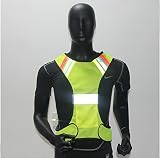 OUTERDO　反射ベスト　メッシュ　高視認性　通気　黄色　男女兼用　防犯　警備　ジョギング　ウォーキング　サイクリング