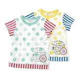 【アウトレット】La Chiave (ラ キエーベ) 半袖Ｔシャツ(80～130cm)キムラタンの子供服 ブルーグリーン 80 (53201x53401-151b)