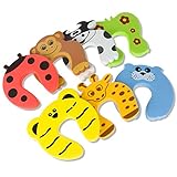 StarVast® Door Stopper, 7 Pcs Child Safety Animal Cushion Hinge Door Stop / Decorative Rubber Cat Fi
