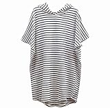 Marshel マタニティ ワンピース ボーダー柄 レディース 半袖 春夏 ブラック M