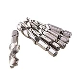 六角hss スクリュー プラグ手タップ ドリル ビット m3 m4 m5 m6 m8 m10新しい 6 ピース #77348