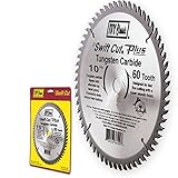 IVY Classic 36120 Swift Cut Plus 10-Inch 60 Tooth Carbide Circular Saw Blade with 5/8-Inch Arbor, 1/
