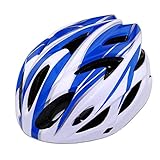 IPRO サイクリング ヘルメット 自転車用 スタイリッシュ 軽量 一体成型 18ホール 通気性 クロスバイク ロードバイク スポーツ バイク (ホワイトブルー)