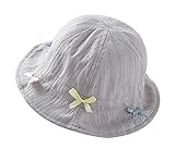 [グレー]女の赤ちゃんの日帽子夏のバケットハットベビーフィッシャーマンキャップ