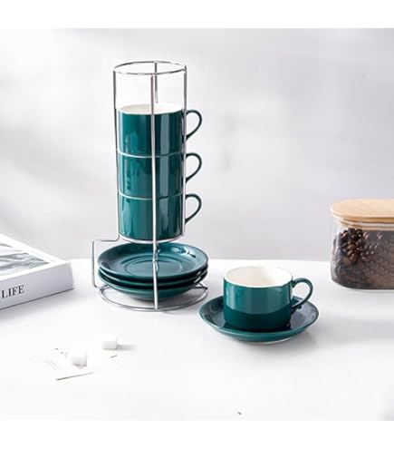 Amazon.co.jp: LIVIA 8OZコーヒーセット エスプレッソカップ ソーサー