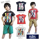 【sishunon/FARM】PartyTシャツ ファーム サマー 夏 ロゴ 半袖 Tシャツ 90 2 ブラック