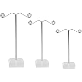 【ノーブランド 品】白 金属 ショーケース イヤリング ジュエリー ディスプレイ スタンド ホルダー ファッション ピアス