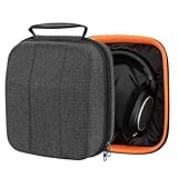 Geekria シールドケース 大型オーバーイヤーヘッドホン用 交換用ハードシェルトラベルキャリーバッグ ケーブル収納付き ゼンハイザー Sennheiser HD 560S、HD 599 SE、HD 660 S 対応 (ダークグレー)