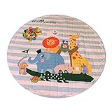 Zicac　おもちゃ収納袋　ベビープレイマット　便利グッズ　ストレージマット　収納マット　2in1 お出かけに便利　可愛いデザイン　お片付けかんたん　レゴ収納 (143cm, 動物)