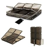 Foldable 12 slot sim/micro sd/tf memory card storage case