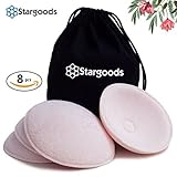Stargoods Cloth Nursing Pads - Reusable Breast Pads (Set of 8) + Carry Bag by Stargoods