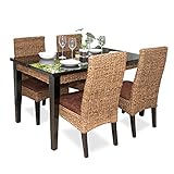 ダイニングセット 5点 ダイニングテーブルセット 4人掛け 4人 アジアン アジアンテイスト ガラス ガラステーブル アバカ バリ風 南国風 リゾートスタイル カフェ風 ナチュラル おしゃれ 選択,ナチュラル