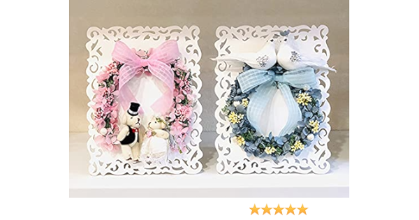 Amazon 電報 ウェディング電報 プリザーブドフラワー電報 結婚式 お祝い ウエディングフレームベア プリザーブドフラワー オンライン通販