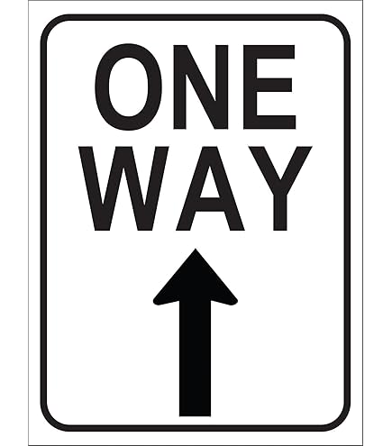 ワンウェイ　アルミサイン Amazon.com: One Way Sign with Arrow, 2-Pack 18x6 Inches