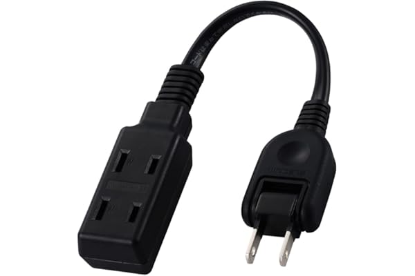 エレコム 電源タップ 10cm 短い 3個口 スイングプラグ 極性対応 (N極対応) PSE技術基準適合 持ち運び ブラック ECT-3401BK