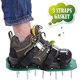 Lawn Aerator Shoes, Mospro Spikes Aerator Sandals Heavy Duty Spiked Shoes Each One With 3 Zinc Alloy
