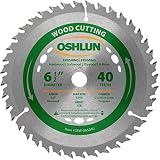 Oshlun SBW-065040 6-1/2-Inch 40 Tooth ATB Finishing and Framing Saw Blade with 5/8-Inch Arbor (Diamo