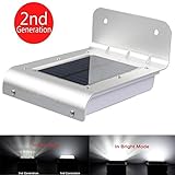 Uniquefire 第二世代の面16LED省エネランプソーラーアーク廊下ボディセンサランプホールの屋根のランプの夜の光/ガーデニング/庭/屋外照明玄関周り