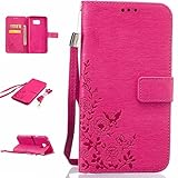 UNEXTATI Galaxy Note 5 ケース 高品質 PUレザー 手帳型ケース 衝撃吸収 カバー カード収納 全面保護 Samsung Galaxy Note5 用 Case Cover (ピ