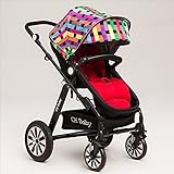 (ヘラサ)Herasa　両対面ベビーカー　ハイシート　ベビーバギー　折りたたみ　振動・吸収　通気性よい　UVカット「対象月齢：0ヶ月～36ヶ月」 (2)