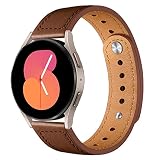コンパチブルGalaxy Watch 6 40mm 44mm/6 Classic 43mm 47mm/5 40mm 44mm/5 Pro 45mm/4 40mm 44mm/4 Classic 42mm 46mm for Galaxy Watch 3 41mm/Active/Active 2 40mm 44mm、20mm 本革バンド女性 男性ビンテージ ストラップ交換ブレスレット、ディープコーヒー