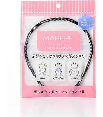 Amazon.co.jp: 貝印 スプリングタイプカチューシャ 黒 1個 (x 1