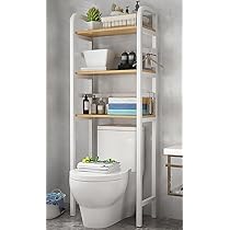 Amazon | トイレ上部物置棚、3階建てトイレ省スペースのフック
