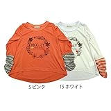 【SiShuNon/Kiccoly】リースプリント袖レイヤードTシャツ キッコリー リース プリント レイヤード 長袖Tシャツ 120 15 ホワイト
