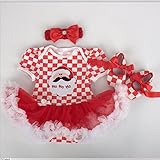 1 set Replace Clothes Red White Plaid Dress Clothes For 20"- 22" Reborn Baby Dolls Toy Gifts Dress 3