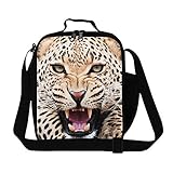 Generic Children Leapord Lunch Bags for School Fashion Mens Lunch Box Outdoor Picnic Bag [並行輸入品]