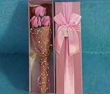 【ELEEJE】女性への プレゼント へ 枯れない 花 ブリザードフラワー 風 クリスマス 誕生日 記念日 (3本入り ピンク)