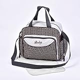 Baby Nappy Diaper Changing Bags Grey/Polka Dots Design 6600 (6600 Brown) by just4baby