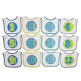 Hamco Boy Monthly Milestone Bib Set by Hamco