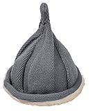 Plus Nao(プラスナオ) あったかボア入りニット帽 キッズ とんがり くるくる つんつん 帽子 男の子 女の子 ベビー 防寒 BOY GIRL 赤ちゃん KID ダーククレー