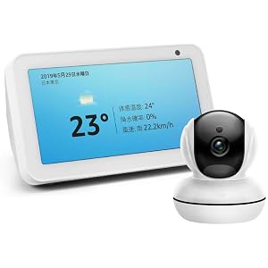 Echo Show 5 (エコーショー5) スクリーン付きスマートスピーカー with Alexa、サンドストーン + オースドーム(Ausdom) カメラ FD3
