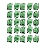 uxcell プリント基板用端子台 コネクタ ターミナルブロック AC300V 8A 3.5mmピッチ 3P LC1 25枚入り