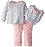 7 For All Mankind新生児女の子ガールズパンツwith Tee and Bib カラー: ピンク