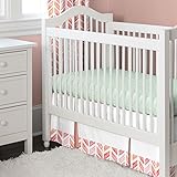 Carousel Designs Coral Watercolor Herringbone 2-Piece Crib Bedding Set by Carousel Designs