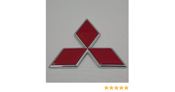 Amazon スリーダイヤエンブレム赤lサイズ エンブレム 車 バイク