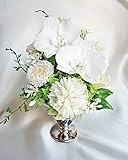 仏花 ケース入 偲おもい お仏壇 お供え 純白 胡蝶蘭 カーネーション アレンジ 咲き続ける生花 プリザーブドフラワー