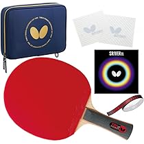 BUTTERFLY - バタフライ DEFENCE ディフェンス 4 FL 卓球ラケット ラバー スレイバーEL 赤 ラウンデル 黒 ケース付き Butterfly BUTTERFLY - バタフライ DEFENCE ディフェンス 4 FL 卓球