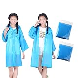 Vacally かわいい 2PCの子供のレインコート　無毒　無臭　女の子 男の子 キッズ バイザー付き ポンチョ 雨合羽　レインコート　創意　個性的　目立つ 子供用 梅雨対策 防水 通園 通学 雨具 