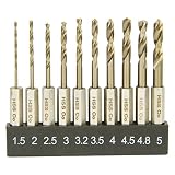 E-Value  六角軸 ステンレス用ドリルセット ショート 10本組 ESSD-10HEX