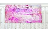 KESS InHouse Ebi Emporium Je T'aime II Abstract Pink Fleece Baby Blanket 40 x 30 [並行輸入品]