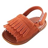 Tonsee ベビー サンダル 子供 シューズ 可愛い タッセル付き 赤ちゃん ファーストシューズ アンチスリップ (11CM, ブラウン)