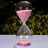 砂時計　時計　カラー豊富　インテリア　飾り物　プレゼント　贈り物　お風呂　防水 (30分計, ピンク)