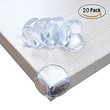 Yuena Care コーナークッション コーナーガード 赤ちゃん ケガ防止クッション 丸型 20個セット コーナーカバー ケガ防止カバー 透明 クリア ケガ防止 怪我防止 柔らかい PVC 極細 ＃