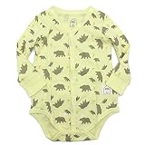 maarook 【WonderApartment】“Petitsucre”シロクマ長袖前あきボディスーツ イエロー(08) 60-