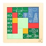 Decdeal 木製 ジグソー パズルボード 初期の教育 おもちゃ 子供向け ギフト